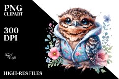 Vibrant Nightjar Dressed | Sublimation Clipart Product Image 1