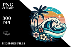 Retro Tropical Waves PNG Product Image 2