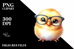 Baby Chick Portrait with es | Clipart Product Image 1