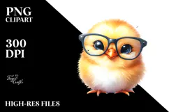 Baby Chick Portrait with es | Clipart Product Image 2