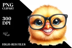 Baby Chick Portrait with es | Clipart Product Image 3