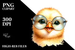 Baby Chick Portrait with es | Clipart Product Image 2