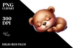 Watercolor Baby Bear PNG Product Image 2