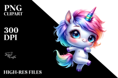 Dancing Baby Unicorn with Cool Haircut, High-Quality PNG Product Image 2