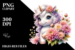 Pastel Baby Unicorn Clipart Product Image 3