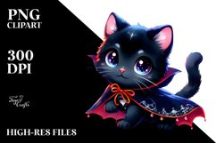 Baby Black Cat Halloween | Clipart Product Image 1