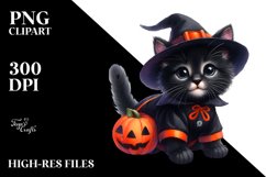 Baby Black Cat Halloween | Clipart Product Image 1
