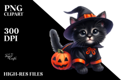Baby Black Cat Halloween | Clipart Product Image 2