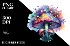 colorful,watercolor,magical celestial mushroom Product Image 3