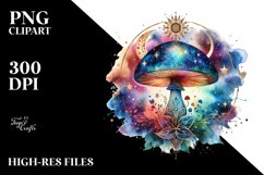 colorful,watercolor,magical celestial mushroom Product Image 3