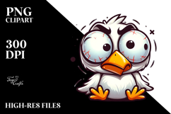 Silly Cartoon Bird with Cross-Eyed Expression PNG Product Image 2