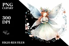 Whimsical Fairy Watercolor Clipart Product Image 3