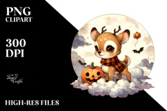 Cute Baby Deer Halloween PNG Product Image 2