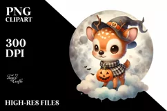 Cute Baby Deer Halloween PNG Product Image 3