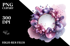 Shiny Lilac Material Abstract PNG Product Image 2