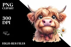 Cow Highland Cow Big Eyes Goofy Smile Product Image 1