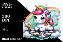 Colorful Cute Baby Unicorn on Competition Floor, High-Res Product Image 3