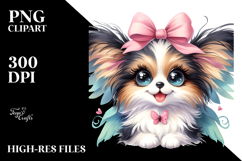 Happy Papillon with Big Eyes, PNG Product Image 2