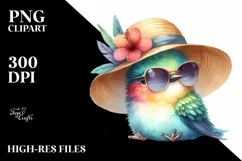 Cute Baby Hummingbird Sunglasses | Sublimation Clipart Product Image 3