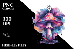 Vibrant Celestial Mushroom PNG Product Image 2