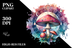 Vibrant Celestial Mushroom PNG Product Image 2