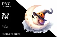 Cute Baby Snail, Halloween Theme, PNG Product Image 3