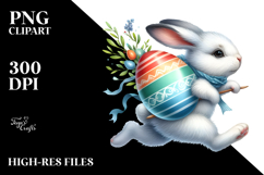 Funny Bunny with Easter Egg PNG Product Image 2