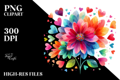 Digital Painting of Simple Cute Flower, PNG Product Image 2