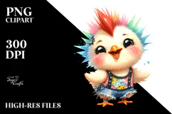 Energetic Baby Chicken PNG Product Image 2