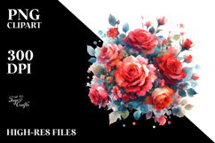 Red Roses Abstract, Transparent PNG Product Image 2