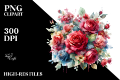 Red Roses Abstract, Transparent PNG Product Image 2