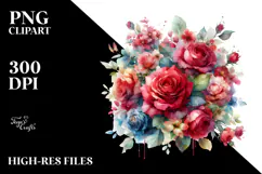 Red Roses Abstract, Transparent PNG Product Image 2