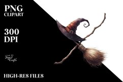 Simple Halloween Broomstick Clipart Product Image 1