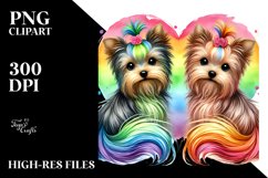 Yorkshire Terrier with Rainbow, Transparent PNG Product Image 2