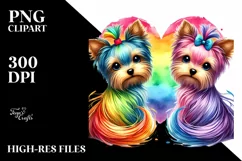 Yorkshire Terrier with Rainbow, Transparent PNG Product Image 2