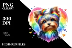 Rainbow with Cocker Spaniel in Watercolor PNG Product Image 2