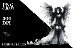 Washed Watercolor Gothic Fairy PNG Product Image 2