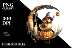 Chicken in Halloween Costume, Transparent PNG Product Image 2