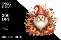 Detailed Autumn Gnome, Transparent PNG Product Image 3