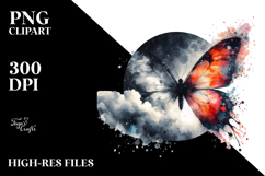 Grungy Butterfly PNG Product Image 2