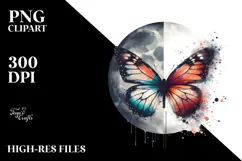 Grungy Butterfly PNG Product Image 2