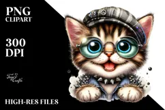 Energetic Baby Kitten PNG Product Image 2