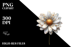 Daisy with Golden Insertions, PNG Product Image 2