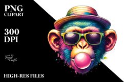 Vibrant Monkey Portrait Clipart Product Image 3