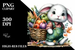 Colorful Baby Rabbit Autumn Clipart Product Image 3