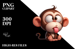 Ridiculously Cute Monkey PNG Product Image 2