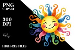 Pinkish Smiling Sun, Transparent PNG Product Image 2
