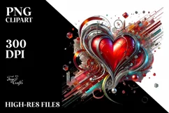 Red 3D Heart, Transparent PNG Product Image 2