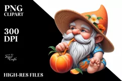 Pastel Gnome Beach Wear | Sublimation Clipart Product Image 3