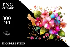 Watercolor Luxury Flower Splash Clipart Product Image 1